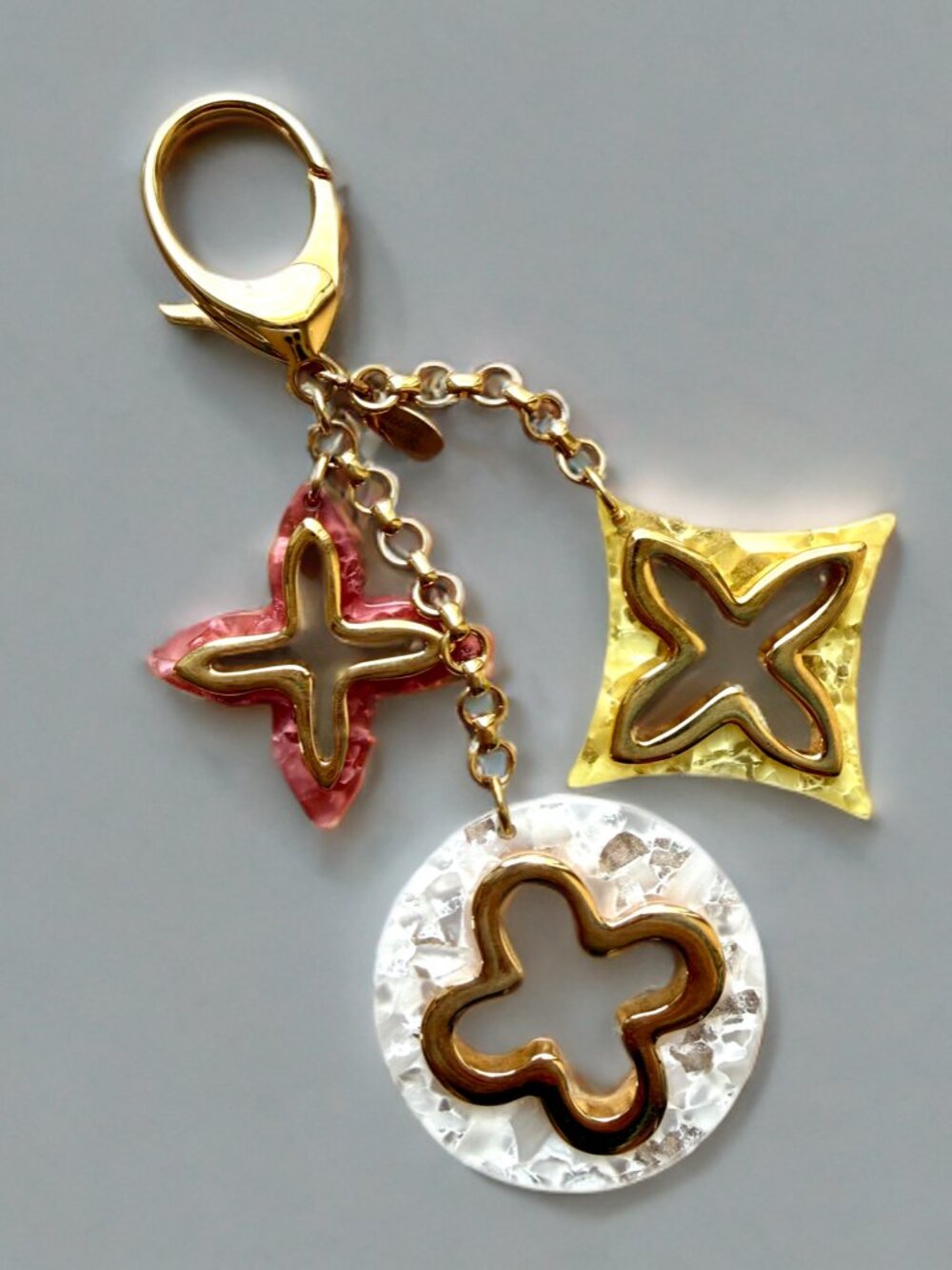 Louis Vuitton Pink Multicolor Insolence Monogram Gold Bag Charm